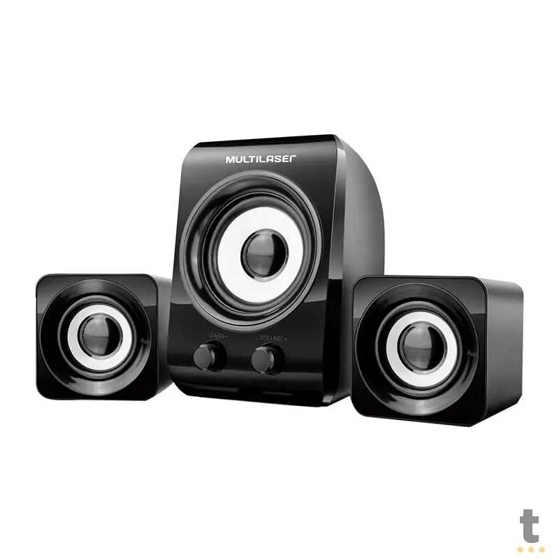 Caixa De Som Multimidia 2.1 C/ Subwoofer Multilaser Rms 14W Usb - SP172 Truedata